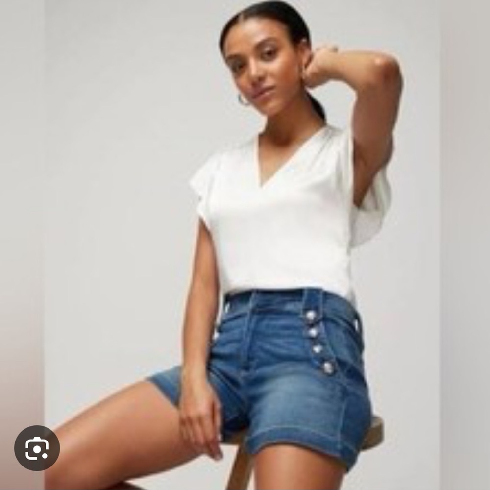 White House Black Market Blue Denim Shorts for Women